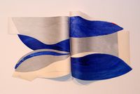 The firs wave. Mixed media on paper (100 x200) cm.